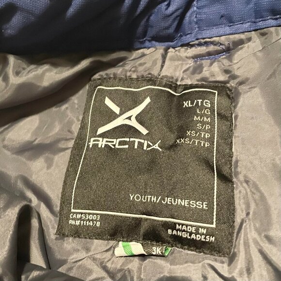 Arctix Youth Snow Pants Reinforced Snow Pant Size XL Royal Blue - Picture 8 of 15
